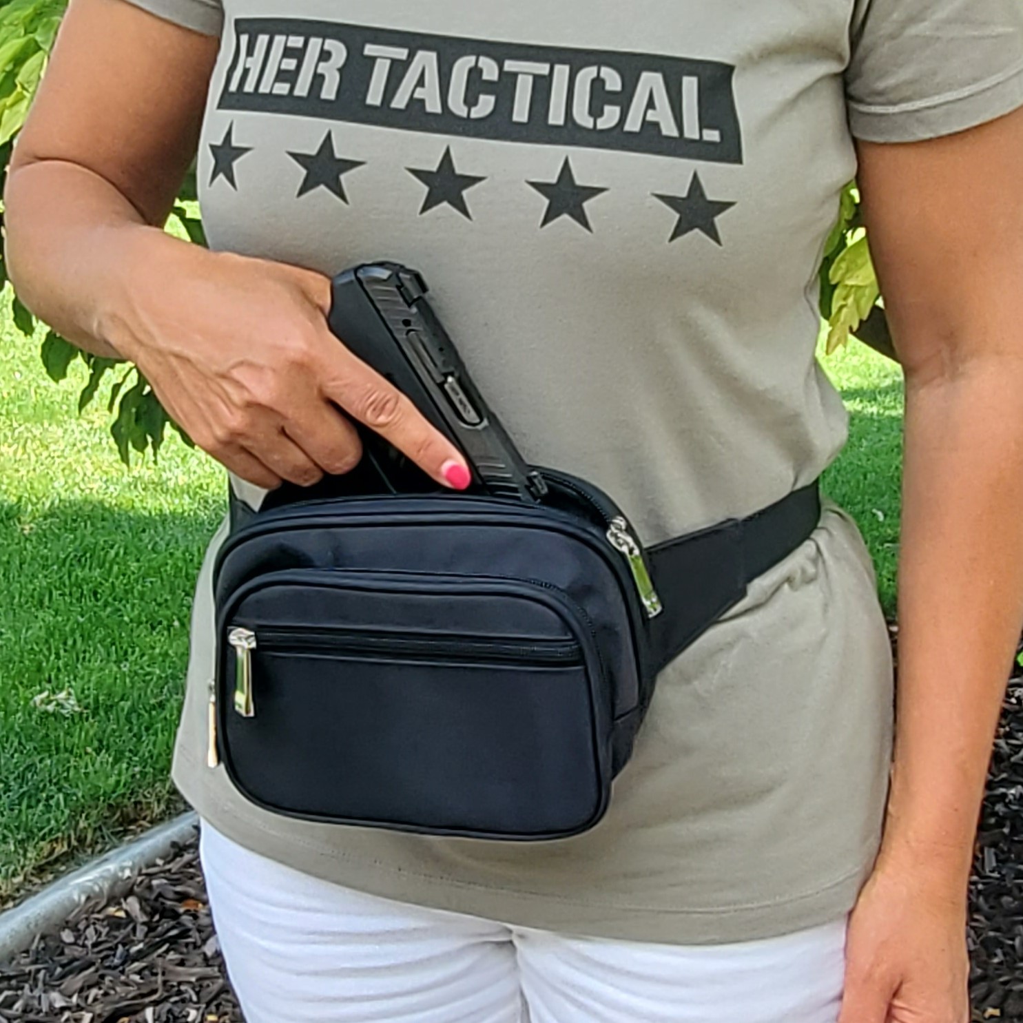 HER TACTICAL Concealed Carry Fanny Pack For Compact Gun ...
