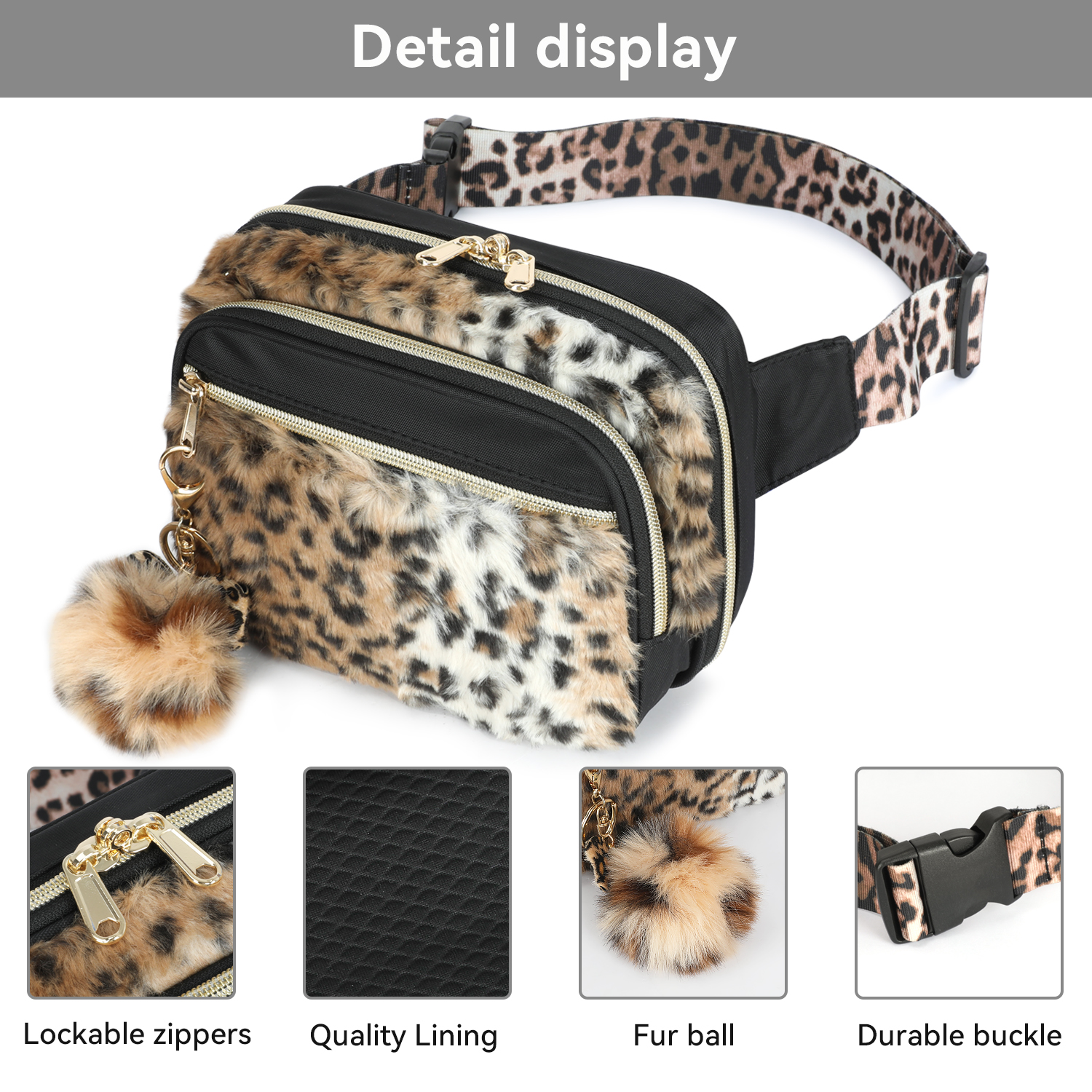 Concealed Carry Fanny Pack - Leopard Fur - Image 6