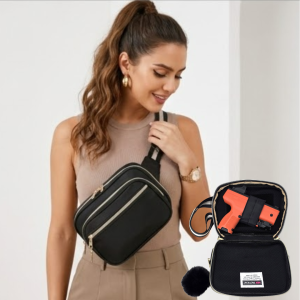Concealed Carry Fanny Pack - Black & Gold